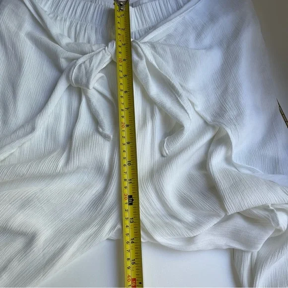 NWT Kona Sol Pull-On Beach Coverup Split-Leg Front-Tie Pants Semi-Sheer Gauze - Picture 11 of 13